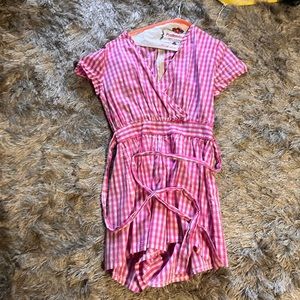 Size Small Pink Plaid Romper
